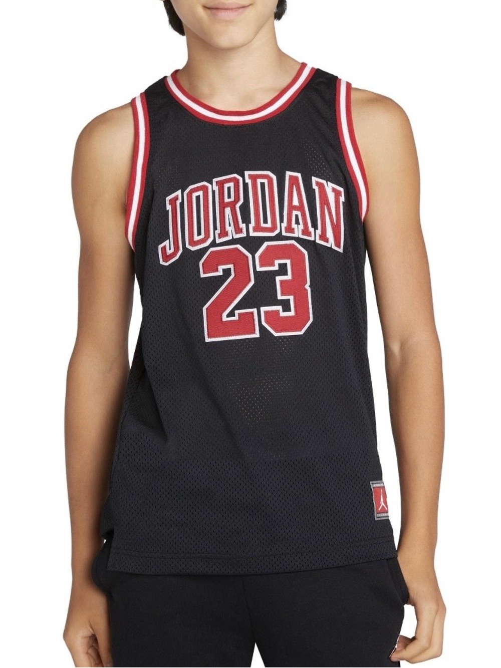 Kids Nike Jordan 23 Jersey Tank Top | Black / Red | Size Large (12-13 Years)
